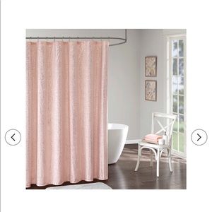 PEACH FLORAL SHOWER CURTAIN